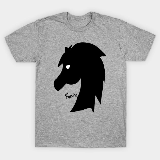 Black Horse emblem (Famine) T-Shirt by VixenwithStripes